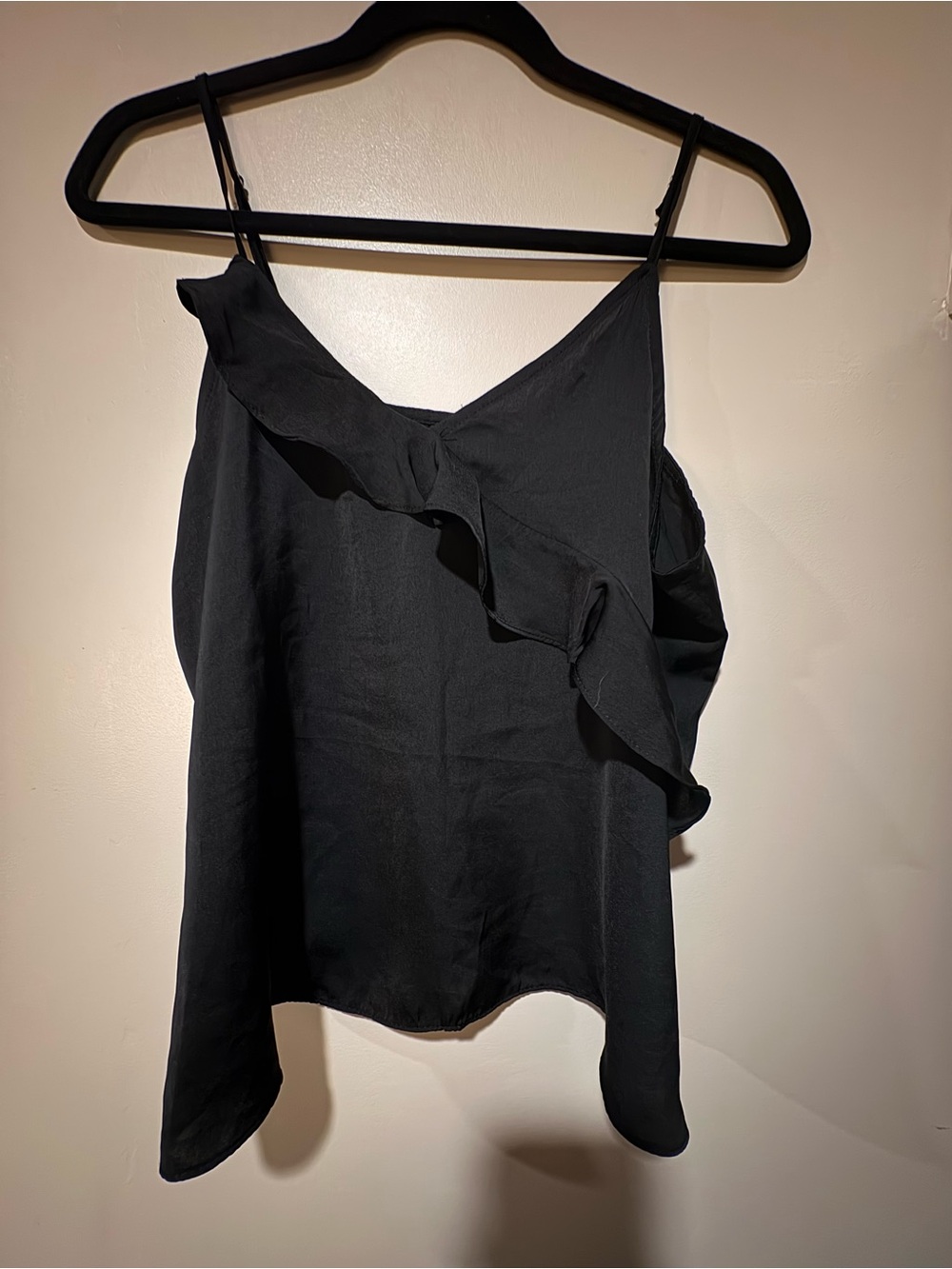 Wild Fable Black Ruffle Cami Top